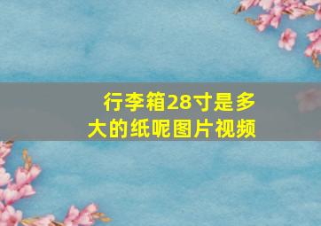 行李箱28寸是多大的纸呢图片视频