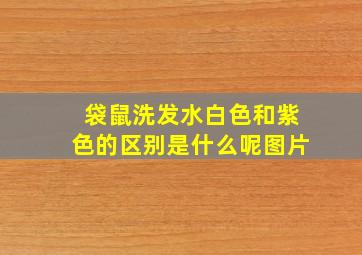 袋鼠洗发水白色和紫色的区别是什么呢图片