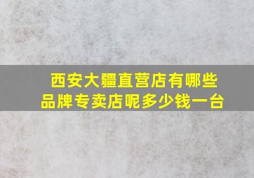 西安大疆直营店有哪些品牌专卖店呢多少钱一台