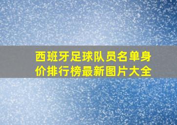 西班牙足球队员名单身价排行榜最新图片大全