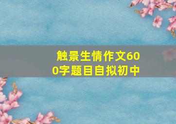 触景生情作文600字题目自拟初中