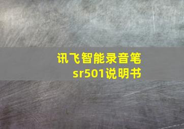 讯飞智能录音笔sr501说明书