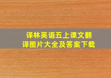 译林英语五上课文翻译图片大全及答案下载