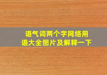 语气词两个字网络用语大全图片及解释一下