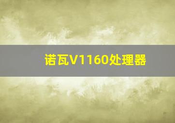 诺瓦V1160处理器