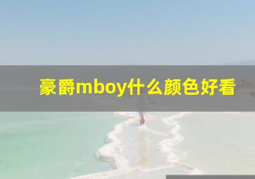 豪爵mboy什么颜色好看