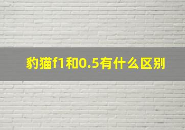 豹猫f1和0.5有什么区别