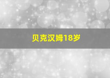 贝克汉姆18岁