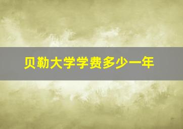 贝勒大学学费多少一年