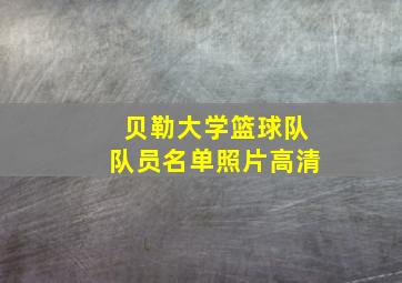 贝勒大学篮球队队员名单照片高清