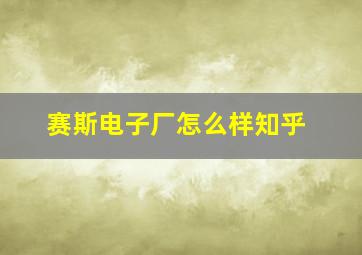 赛斯电子厂怎么样知乎