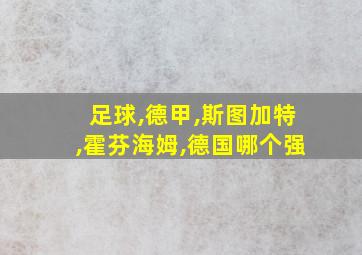 足球,德甲,斯图加特,霍芬海姆,德国哪个强