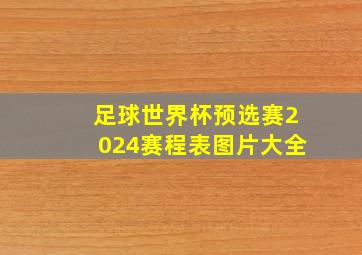 足球世界杯预选赛2024赛程表图片大全