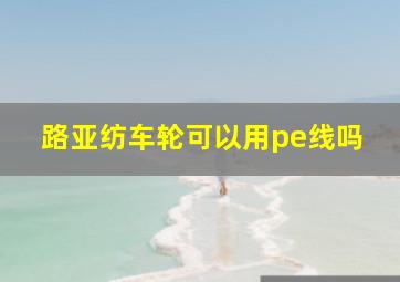 路亚纺车轮可以用pe线吗