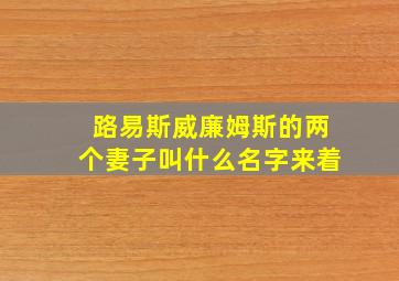 路易斯威廉姆斯的两个妻子叫什么名字来着