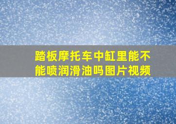 踏板摩托车中缸里能不能喷润滑油吗图片视频