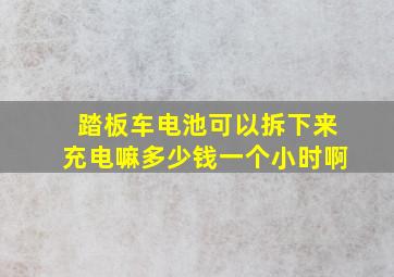 踏板车电池可以拆下来充电嘛多少钱一个小时啊