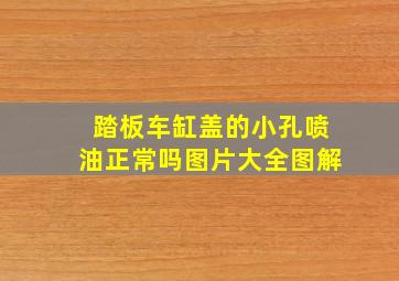 踏板车缸盖的小孔喷油正常吗图片大全图解