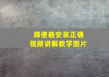 蹲便器安装正确视频讲解教学图片