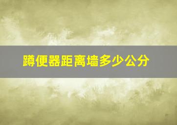 蹲便器距离墙多少公分