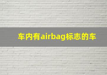 车内有airbag标志的车