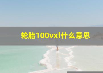 轮胎100vxl什么意思