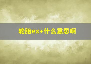 轮胎ex+什么意思啊