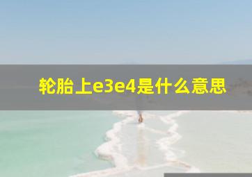 轮胎上e3e4是什么意思