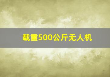 载重500公斤无人机