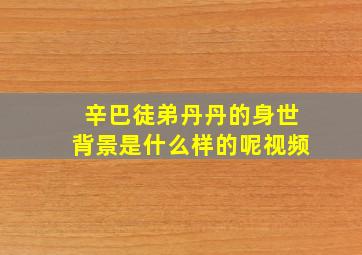 辛巴徒弟丹丹的身世背景是什么样的呢视频