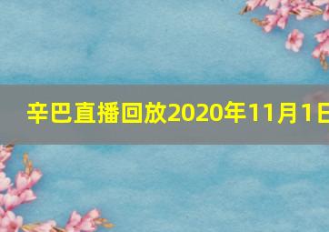 辛巴直播回放2020年11月1日