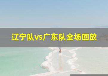 辽宁队vs广东队全场回放