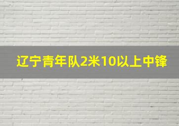 辽宁青年队2米10以上中锋