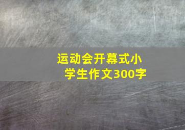 运动会开幕式小学生作文300字