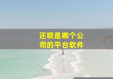 还呗是哪个公司的平台软件