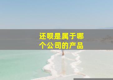 还呗是属于哪个公司的产品