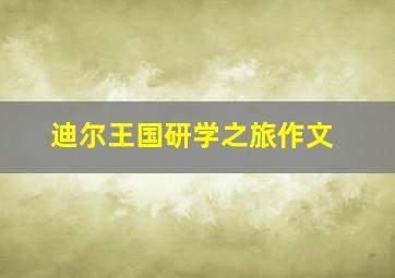 迪尔王国研学之旅作文