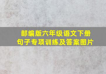 部编版六年级语文下册句子专项训练及答案图片