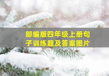 部编版四年级上册句子训练题及答案图片