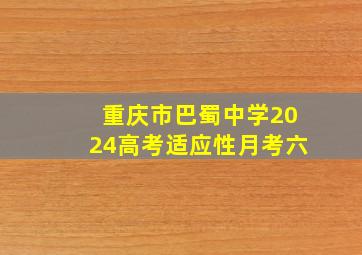 重庆市巴蜀中学2024高考适应性月考六