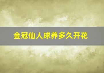 金冠仙人球养多久开花