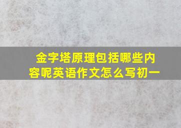 金字塔原理包括哪些内容呢英语作文怎么写初一