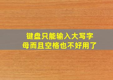 键盘只能输入大写字母而且空格也不好用了