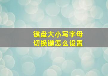 键盘大小写字母切换键怎么设置