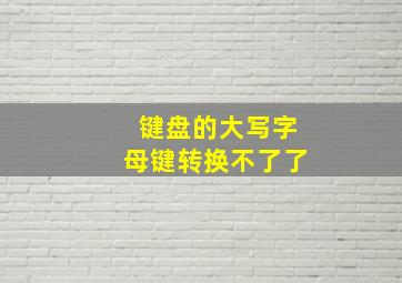 键盘的大写字母键转换不了了