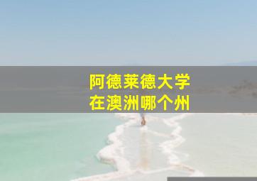 阿德莱德大学在澳洲哪个州