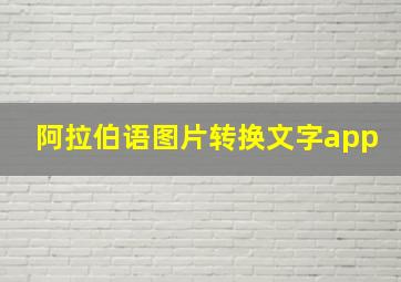 阿拉伯语图片转换文字app