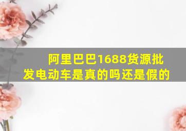 阿里巴巴1688货源批发电动车是真的吗还是假的