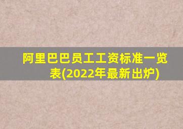 阿里巴巴员工工资标准一览表(2022年最新出炉)