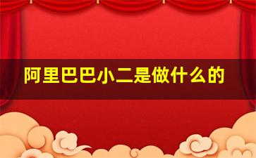 阿里巴巴小二是做什么的